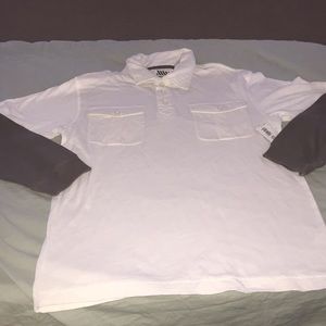 New grey/beige oldnavy boys long sleeve polo shirt